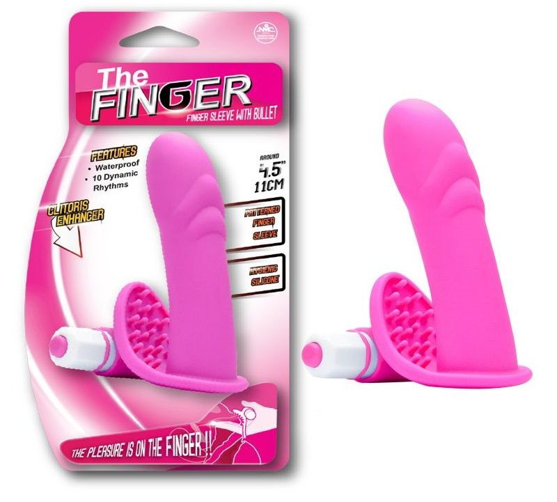 Розовая вибронасадка на палец купить в секс шопе