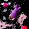 Фиолетовый стимулятор эрогенных зон Eromantica BUNNY - 21,5 см. купить в секс шопе