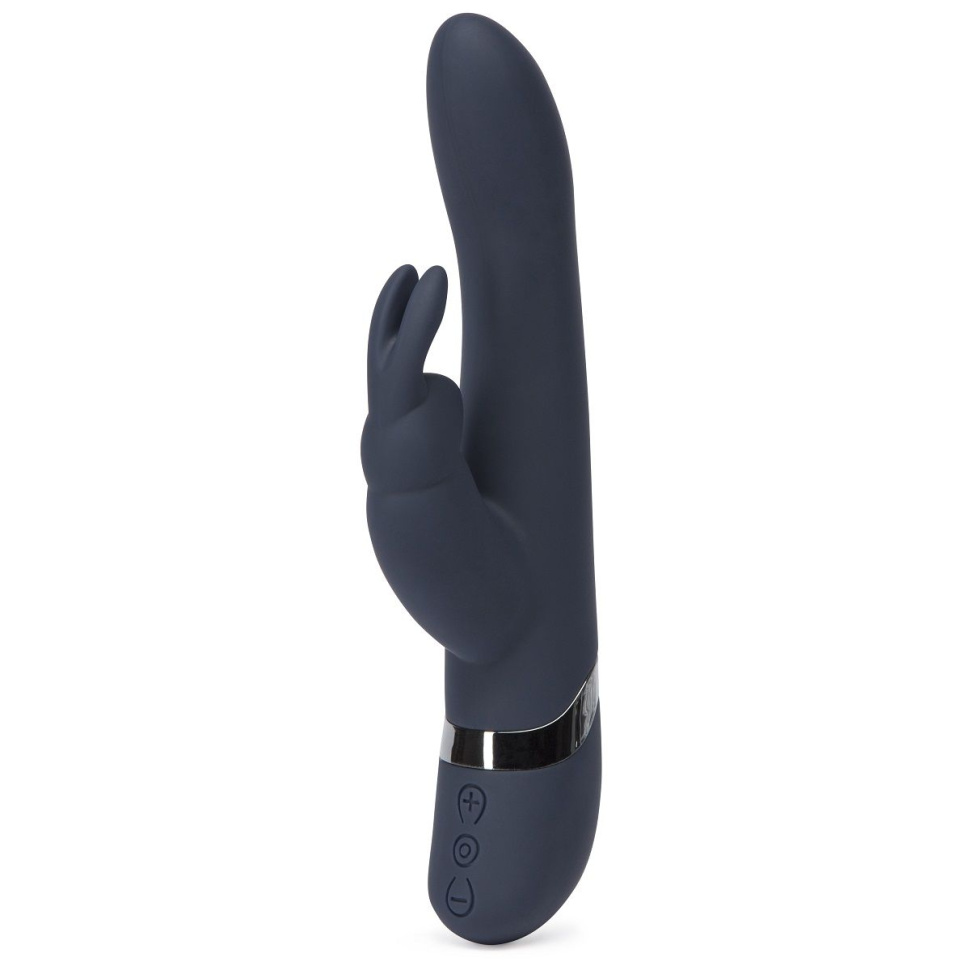 Тёмно-синий вибратор Oh My USB Rechargeable Rabbit Vibrator - 25,4 см. купить в секс шопе