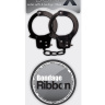 Набор для фиксации BONDX METAL CUFFS AND RIBBON: чёрные наручники из листового материала и липкая лента купить в секс шопе