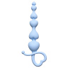 Голубая анальная цепочка Begginers Beads - 18 см. купить в секс шопе
