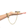 Золотистые наручники Diamond Handcuffs Liz купить в секс шопе