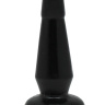 Чёрная анальная пробка с загнутым кончиком - 13 см. купить в секс шопе