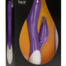 Фиолетовый вибратор-кролик Sunburst с функцией нагрева - 20 см. купить в секс шопе