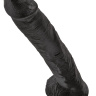 Чёрный фаллоимитатор-гигант 14  Cock with Balls - 37,5 см. купить в секс шопе