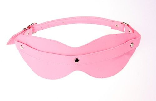 Розовая маска на регулируемом ремешке купить в секс шопе