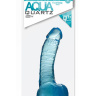 Голубой гелевый фаллоимитатор Aqua Quartz - 20 см. купить в секс шопе
