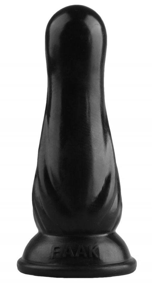 Черная анальная втулка с круглой головкой - 17,5 см. купить в секс шопе