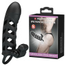 Черная насадка на пенис с вибропулей Penis Sleeve II - 18,8 см. купить в секс шопе