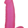 Розовый фаллоимитатор средних размеров XSKIN 6 PVC DONG - 15 см. купить в секс шопе