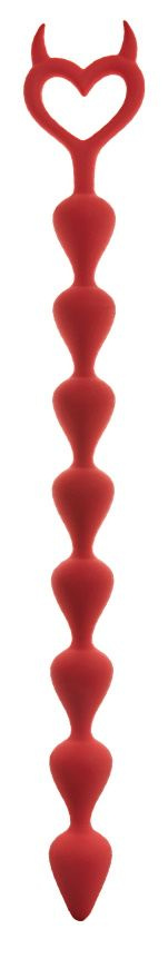 Бордовая анальная цепочка Bestla - 36,5 см. купить в секс шопе