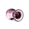 Розовая стеклянная пробка Glass Buttplug No.27 - 8,5 см. купить в секс шопе