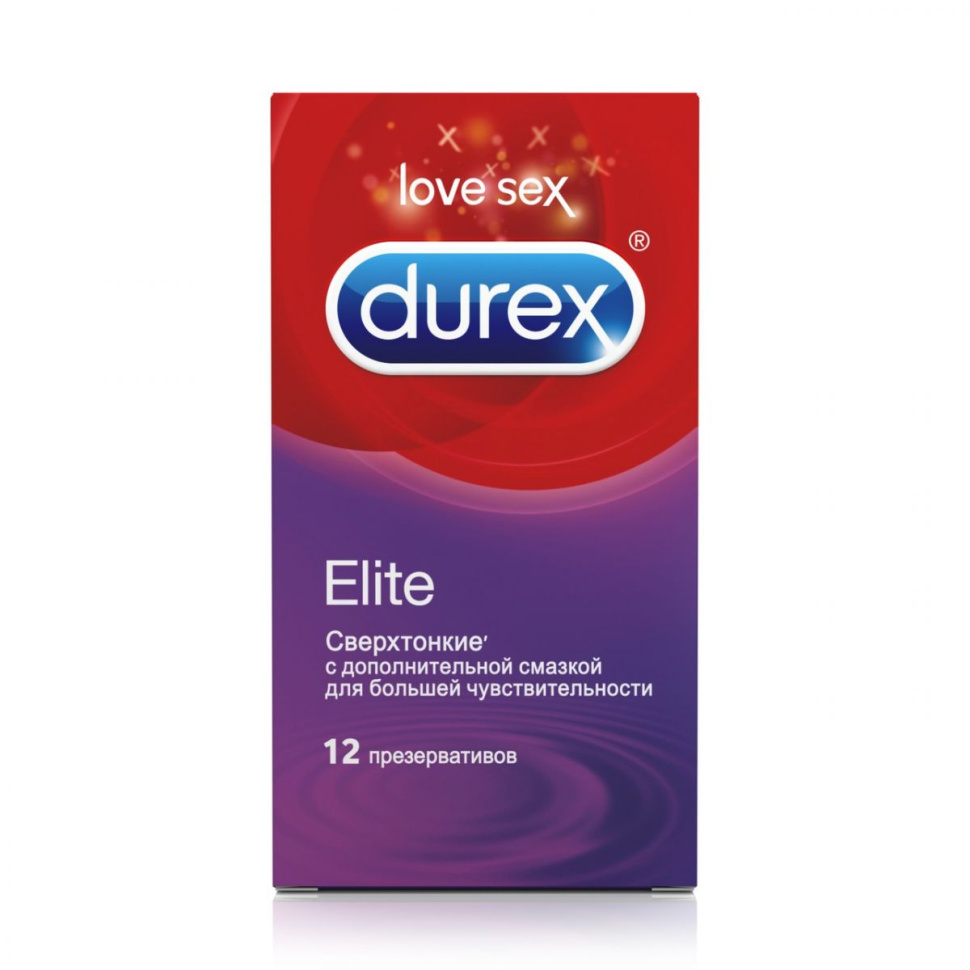 Сверхтонкие презервативы Durex Elite - 12 шт. купить в секс шопе