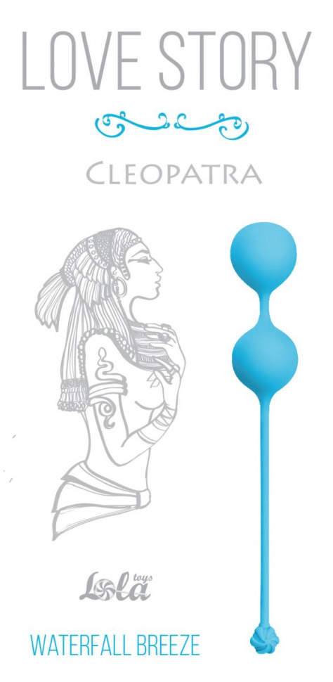 Голубые вагинальные шарики Cleopatra Waterfall Breeze купить в секс шопе