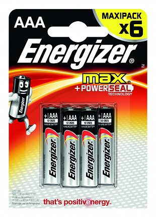 Батарейки Energizer MAX E92/AAA1,5V - 6 шт. купить в секс шопе