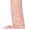 Телесный реалистичный фаллоимитатор REAL на присоске - 17,5 см. купить в секс шопе