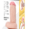 Телесный реалистичный фаллоимитатор REAL на присоске - 17,5 см. купить в секс шопе
