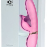 Розовый вибратор с клиторальным отростком MELOW - 19,8 см. купить в секс шопе