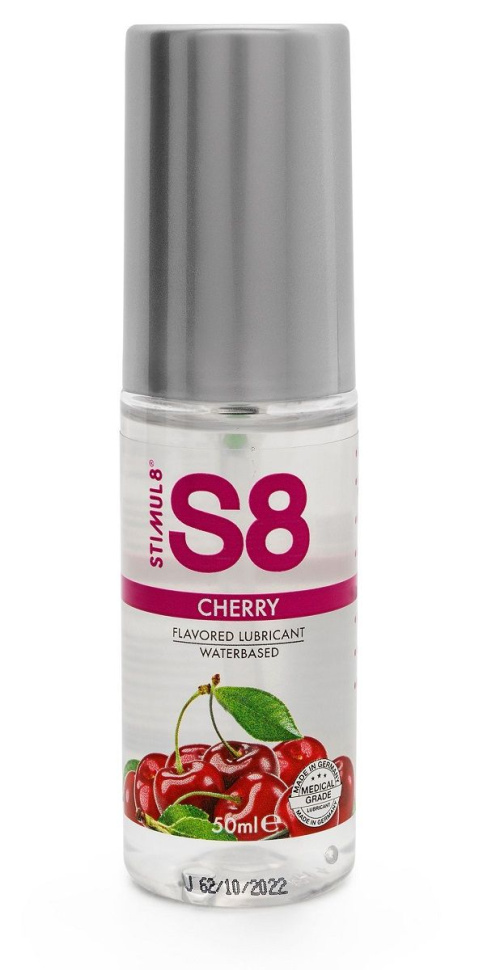Смазка на водной основе S8 Flavored Lube со вкусом вишни - 50 мл. купить в секс шопе