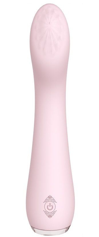 Нежно-розовый вибратор LISA с рельефной головкой - 19,3 см. купить в секс шопе