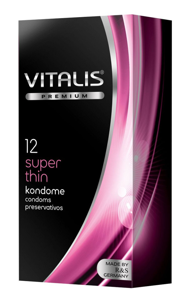 Ультратонкие презервативы VITALIS PREMIUM super thin - 12 шт. купить в секс шопе