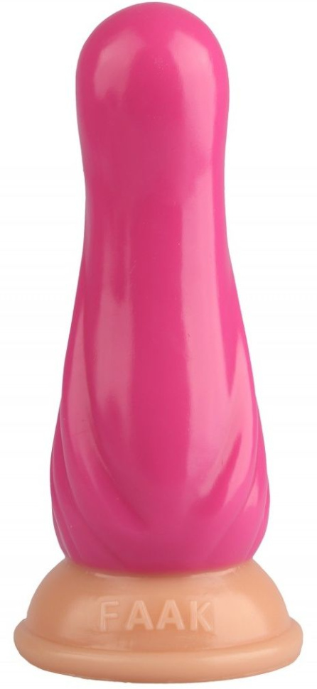 Розовая анальная втулка с круглой головкой - 17,5 см. купить в секс шопе