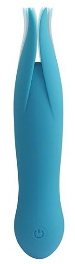 Голубой клиторальный вибростимулятор LITTLE SECRET - 16,5 см. купить в секс шопе