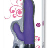 Фиолетовый вибратор с клиторальным стимулятором - 17,5 см. купить в секс шопе