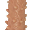 Телесная насадка с шипами и открытой головкой Nude Sleeve M - 12 см. купить в секс шопе