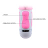 Розовый вибромассажер-ротатор со стимулятором клитора - 28 см. купить в секс шопе