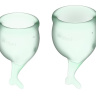 Набор зеленых менструальных чаш Feel secure Menstrual Cup купить в секс шопе