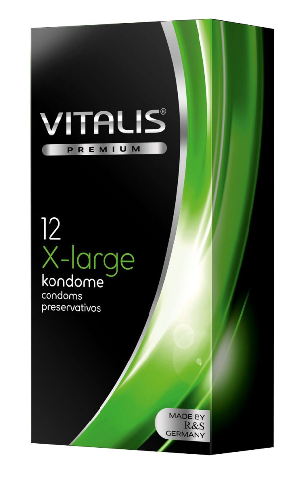 Презервативы увеличенного размера VITALIS PREMIUM x-large - 12 шт. купить в секс шопе