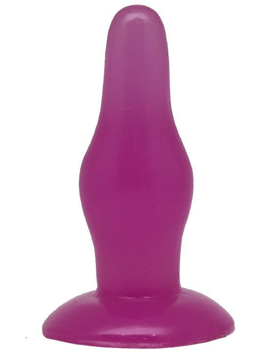 Розовая анальная пробка с ограничительным основанием - 11,5 см. купить в секс шопе