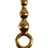 Малая золотистая анальная ёлочка из стекла - 14,7 см. купить в секс шопе