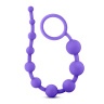 Фиолетовая анальная цепочка Luxe Silicone 10 Beads - 31,8 см. купить в секс шопе