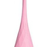 Нежно-розовый каплевидный вагинальный шарик со шнурком купить в секс шопе