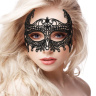 Черная кружевная маска ручной работы Empress Black Lace Mask купить в секс шопе