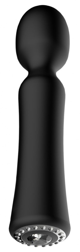 Черный универсальный массажер Wand Pearl - 20 см. купить в секс шопе