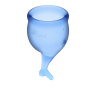 Набор синих менструальных чаш Feel secure Menstrual Cup купить в секс шопе