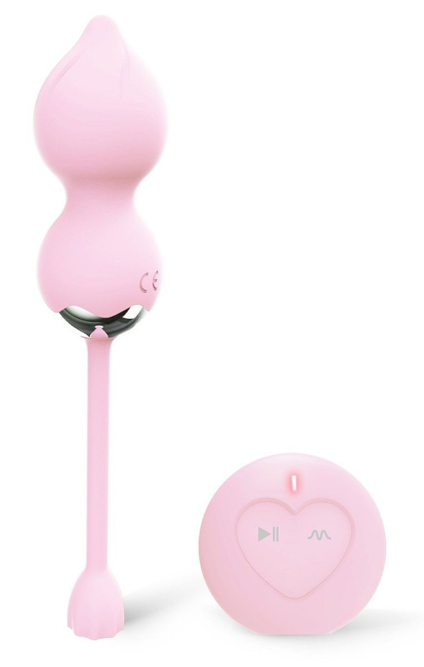 Розовые вагинальные шарики LOTUS с пультом ДУ купить в секс шопе