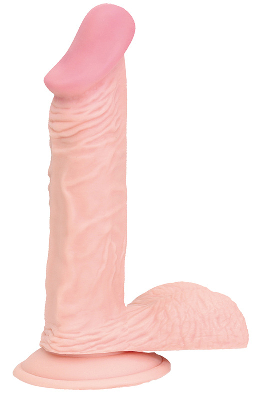 Телесный фаллоимитатор на присоске NATURAL SEDUCER 6 FLESH DONG - 15,2 см. купить в секс шопе