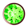 Пробка цвета розового золота с лаймовым кристаллом Diamond Emerald Shine S - 7,2 см. купить в секс шопе