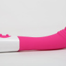 Розовый силиконовый вибратор с 9 видами вибрации и пульсации - 19 см. купить в секс шопе
