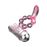 Розовое эрекционное кольцо с вибростимуляцией клитора Baile купить в секс шопе