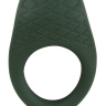 Зеленое эрекционное виброкольцо Luxurious Vibro Cock Ring купить в секс шопе