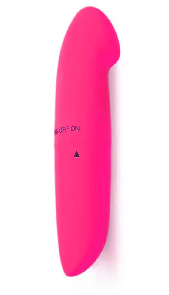 Ярко-розовый двусторонний мини-вибратор - 12,5 см. купить в секс шопе