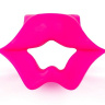 Розовое эрекционное виброкольцо в форме губ купить в секс шопе