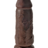 Коричневый фаллоимитатор на присоске Chubby - 22,9 см. купить в секс шопе