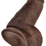 Коричневый фаллоимитатор на присоске Chubby - 22,9 см. купить в секс шопе