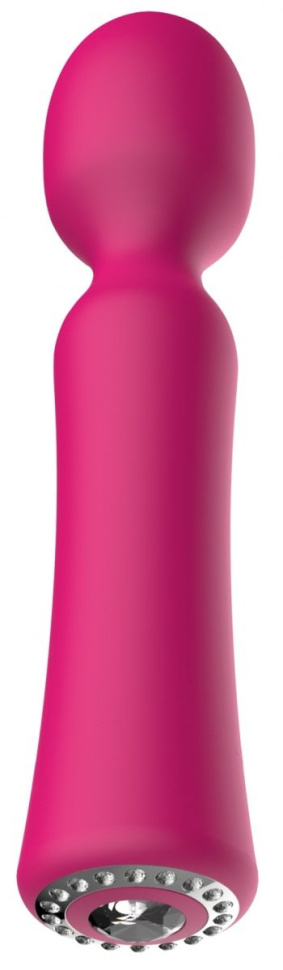 Розовый универсальный массажер Wand Pearl - 20 см. купить в секс шопе